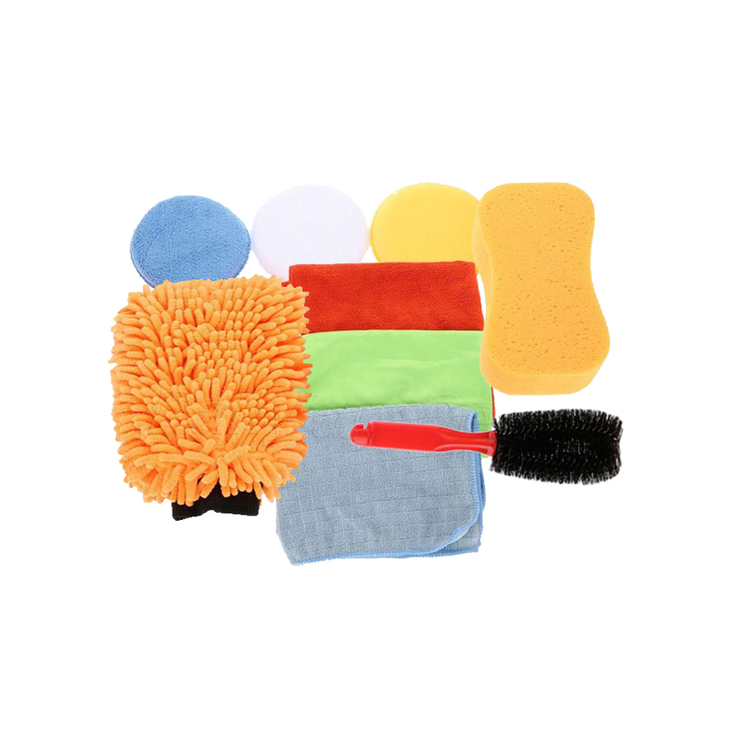 microfiber car towel pads wash tire brush tool kit