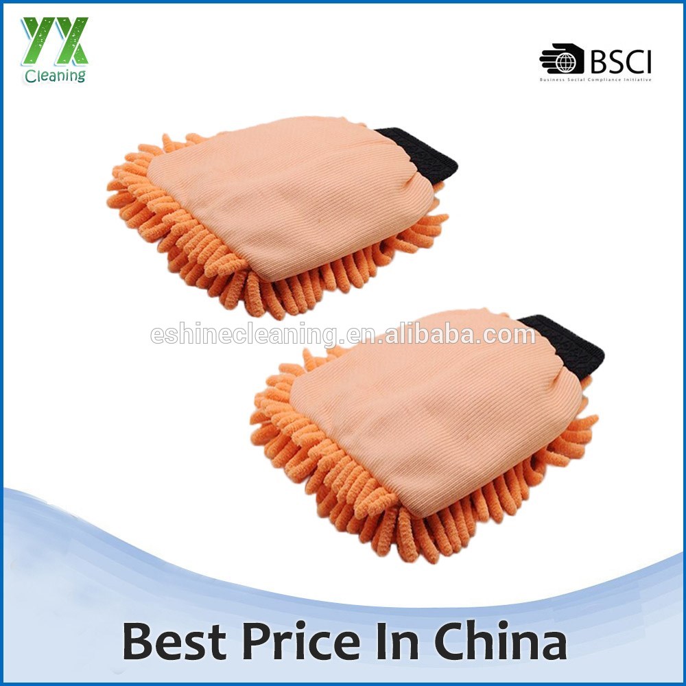 BSCI FACTORY Polyester Car Cleaning Sponge Gloves And Polyamide Material