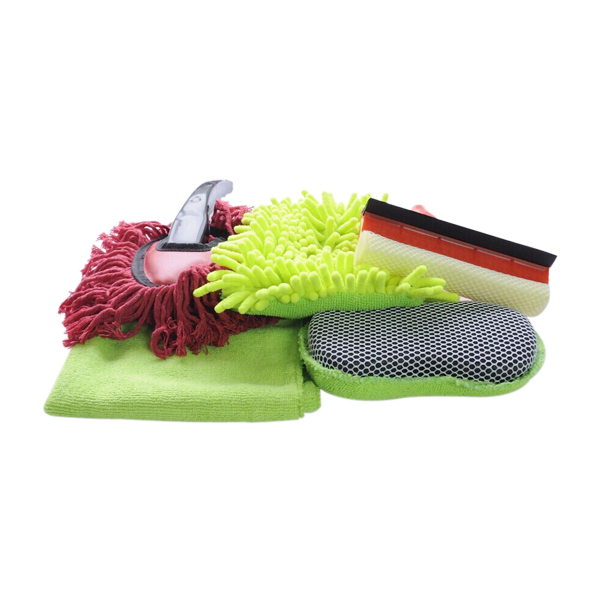 Customized Car Cleaning Kit wash set with window cleaner duster towel mitt