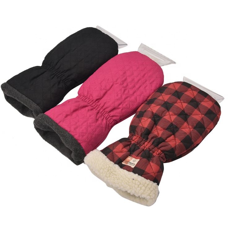 Warm Winter New Style Breaker Gloves High Quality Car Windshield With Glove Ice Scraper Mitt