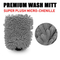 Custom Premium Plush Chenille Double Side microfibra car Wash Mitt