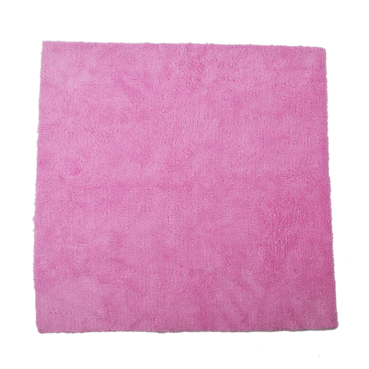 Super Clean microfiber car wash towel edgeless plush 40x40 microfiber coral fleece towel